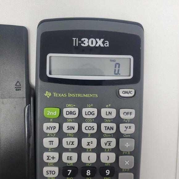 Texas Instruments TI-30XA Solar Scientific Calculator Cover Gray Tested Works - Picture 3 of 6